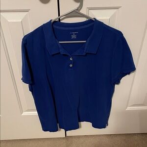 Lands' End Women's Royal Blue Polo Shirt Extra Large (Like New)